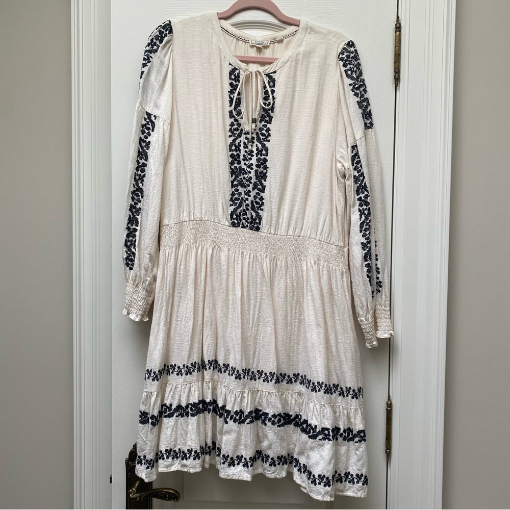 Ruffled Embroidered Tiered Summer Dress